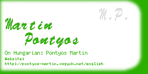 martin pontyos business card